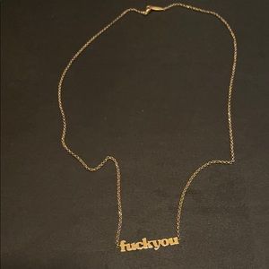 F You Gold Necklace